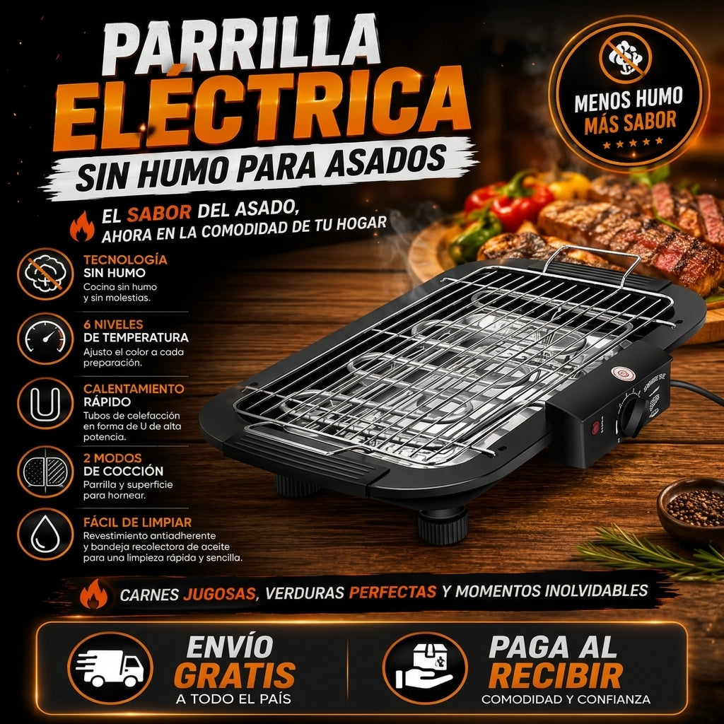 Parrilla Eléctrica - Sin Humo Para Asados