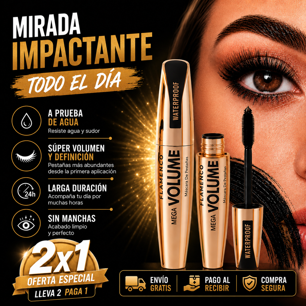 Máscara de pestañas súper volumen - ¡Oferta especial 2X1!