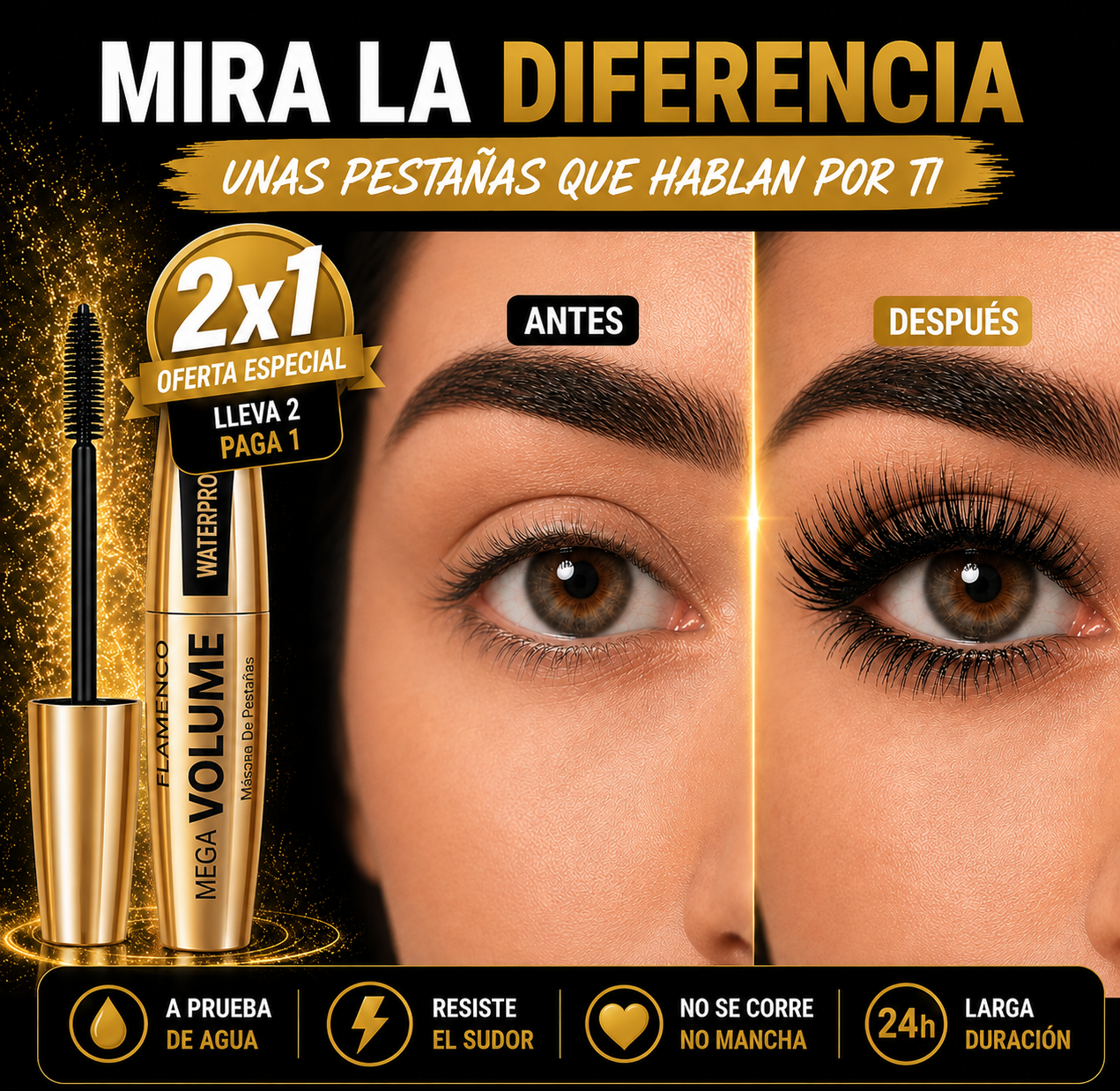 Máscara de pestañas súper volumen - ¡Oferta especial 2X1!